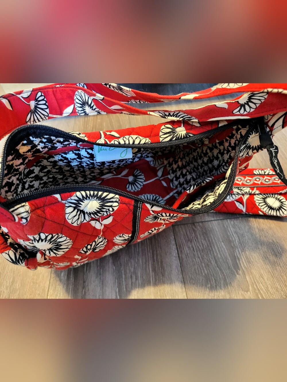 Vera Bradley Quilted Floral Crossbody Bag in Red - Picture 4 of 6